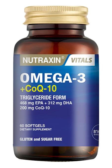 NutraxinNutraxin Vitals Omega-3 + CoQ-10 60 SoftgelNutraxin Vitals Omega-3 + Co-Q10 60 Softgel Fiyatı ve Özellikleri | Mutlufiyatlar