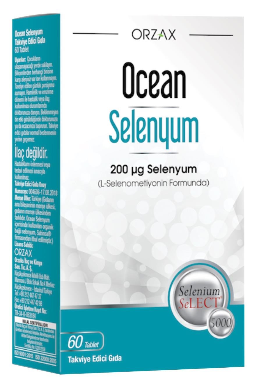OceanOcean Selenyum 60 TbOcean Selenyum 60 Tablet | Güçlü Antioksidan Koruma