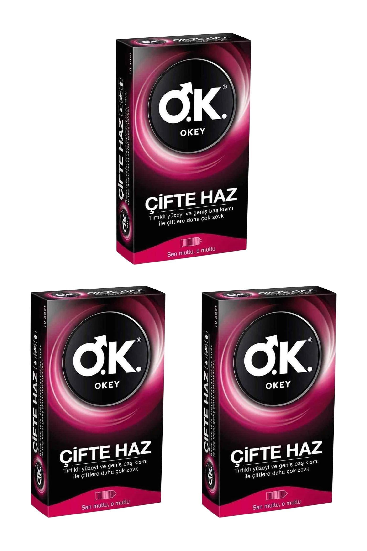 OkeyOkey Çifte Haz Prezervatif 10 Adet 3'lüOkey Çifte Haz Prezervatif 10lu Fiyatı ve Özellikleri | Mutlufiyatlar
