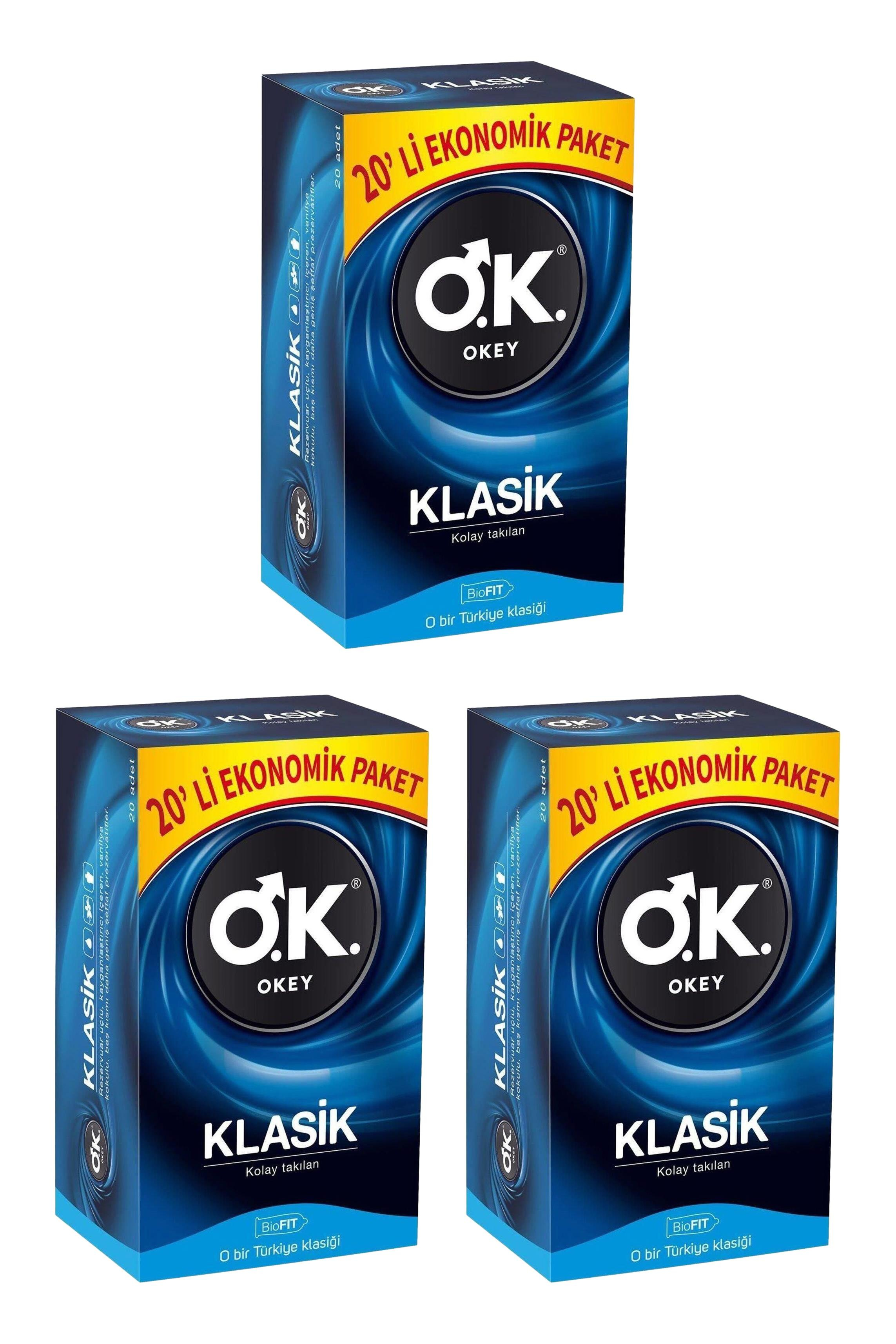 OkeyOkey Klasik Prezervatif Ekonomik Paket 20 Adet 3'lüOkey Klasik Prezervatif Ekonomik 20li Fiyatı ve Özellikleri | Mutlufiyatlar