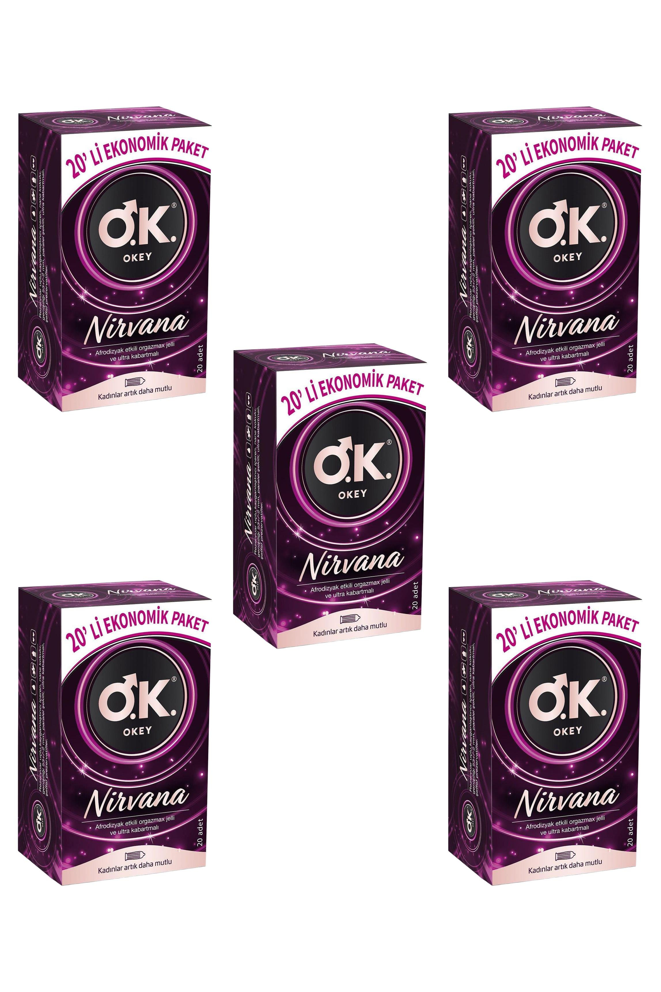 OkeyOkey Nirvana Prezervatif Ekonomik Paket 20 Adet 5'liOkey Prezervatif Nirvana 20li Fiyatı ve Özellikleri | Mutlufiyatlar