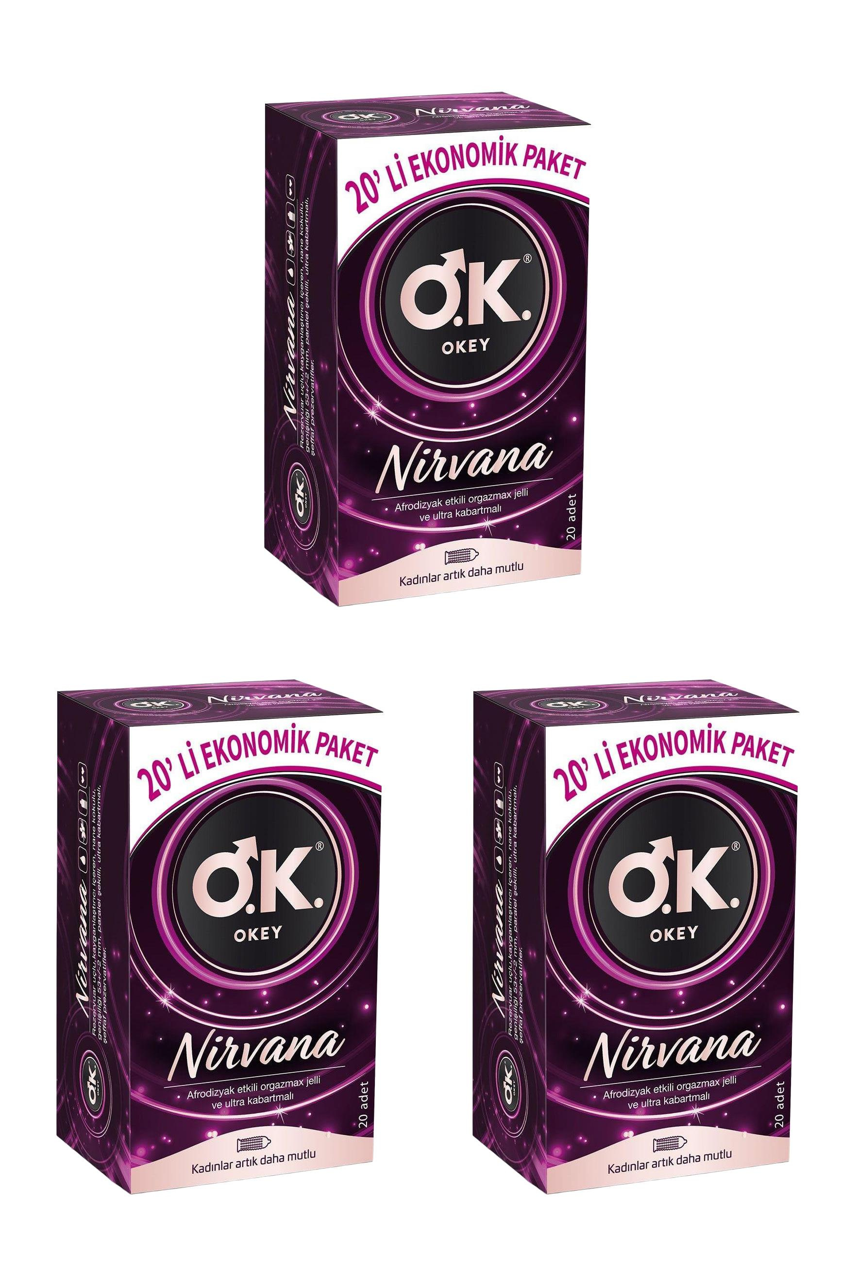 OkeyOkey Nirvana Prezervatif Ekonomik Paket 20 Adet 3'lüOkey Prezervatif Nirvana 20li Fiyatı ve Özellikleri | Mutlufiyatlar