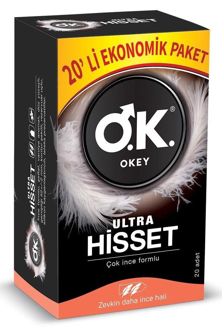 OkeyOkey Ultra Hisset Prezervatif Ekonomik Paket 20 AdetOkey Prezervatif Ultra Hisset 20li - Ekonomik Paket Fiyatı ve Özellikleri | Mutlufiyatlar