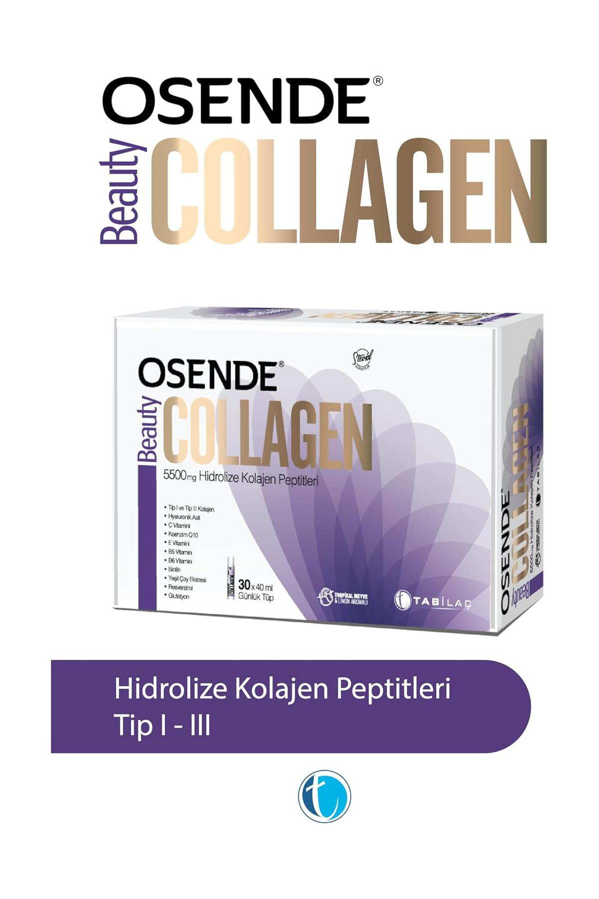 OsendeOsende Beauty Collagen 40 ml x 30 Günlük Tüp 5500mg Hidrolize Kolajen PeptitleriOsende Beauty Collagen 40 ml x 30 Günlük Tüp Fiyatı ve Özellikleri | Mutlufiyatlar