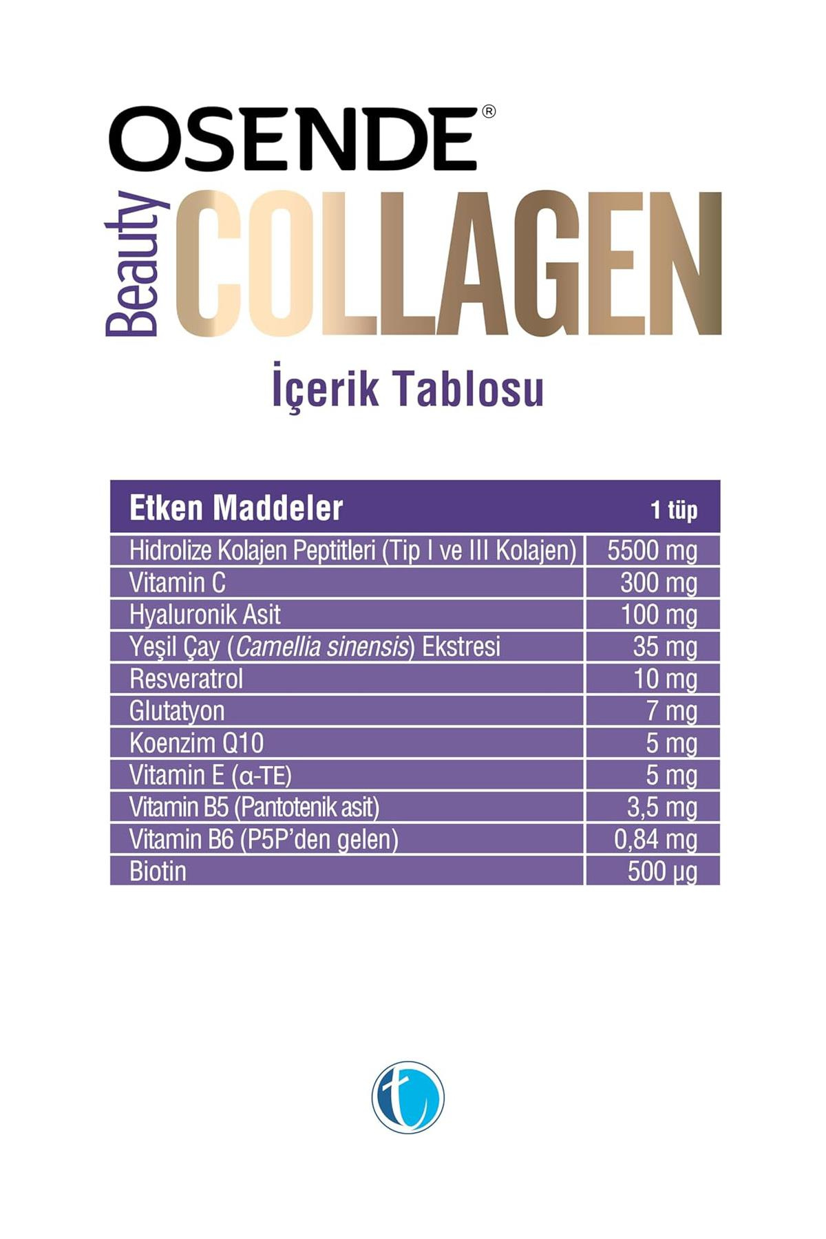 OsendeOsende Beauty Collagen 40 ml x 30 Günlük Tüp 5500mg Hidrolize Kolajen PeptitleriOsende Beauty Collagen 40 ml x 30 Günlük Tüp Fiyatı ve Özellikleri | Mutlufiyatlar