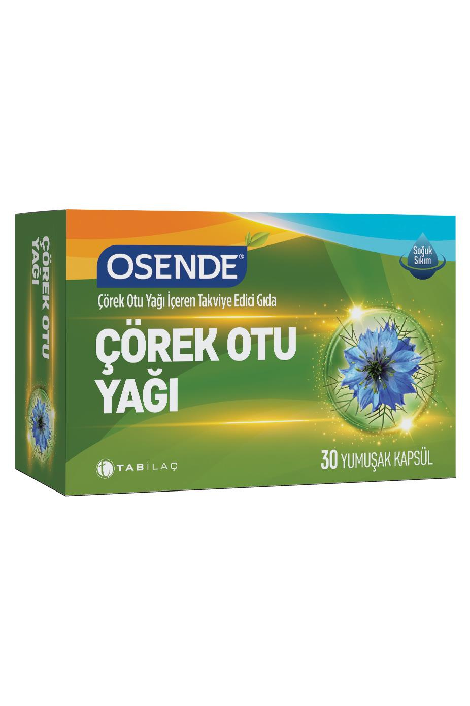 OsendeOsende Çörekotu Yağı 30 KapsülOsende Çörekotu Yağı 900 mg 30 Kapsül Fiyatı ve Özellikleri | Mutlufiyatlar