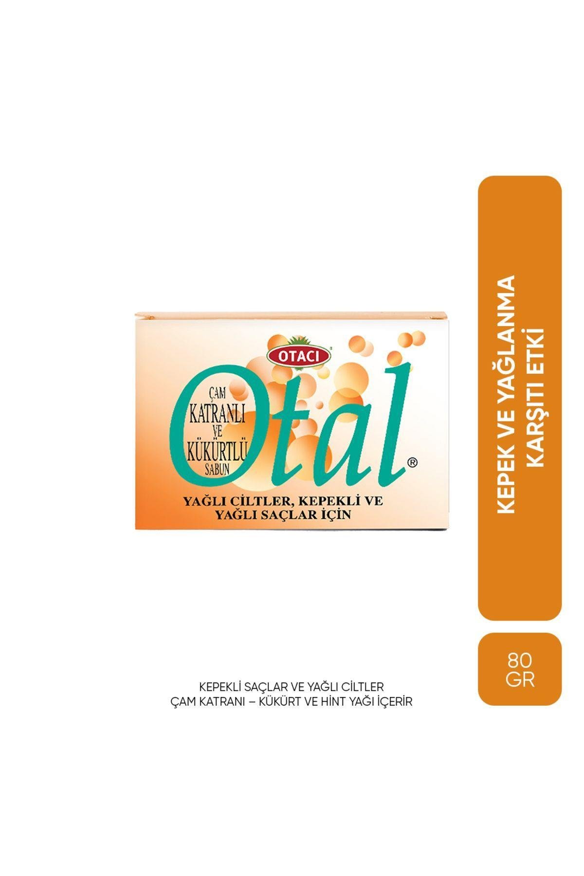 OtacıOtal Çam Katranlı Ve Kükürtlü Sabun 80 gr Yağlı Kepekli Saç  Şampuan