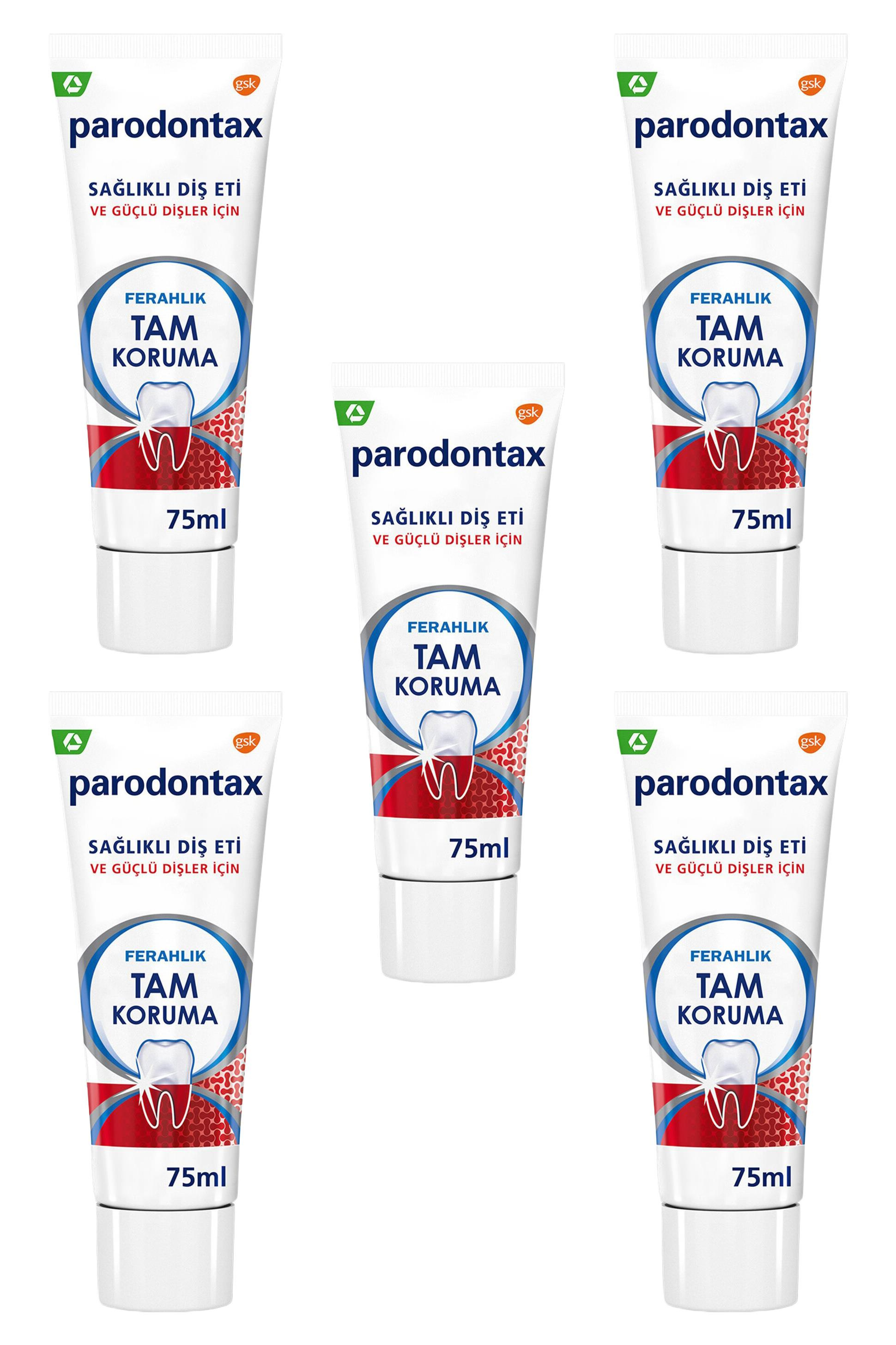 ParodontaxParodontax Ferahlık Tam Koruma Diş Macunu 75 ml 5'liParodontax Ferahlık Tam Koruma Diş Macunu 75 ml Fiyatı ve Özellikleri | Mutlufiyatlar
