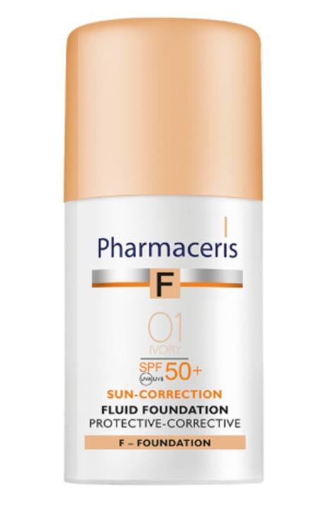 PharmacerisPharmaceris F 01 İvory Protective & Corrective Fluid Foundation Spf 50+ Koruyucu Düzenleyici Sıvı Fondöten 30 mlPharmaceris SPF 50 Fondöten Ivory 01 | Güneş Korumalı Makyaj