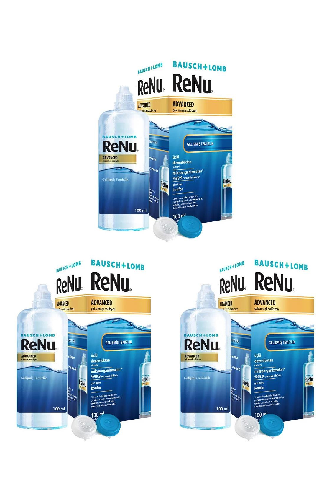 RenuBausch Lomb Renu Advanced Çok Amaçlı Lens Solüsyonu 100 ml 3'lüBausch Lomb Renu Advanced Çok Amaçlı Lens Solüsyonu 100 ml Fiyatı ve Özellikleri | Mutlufiyatlar