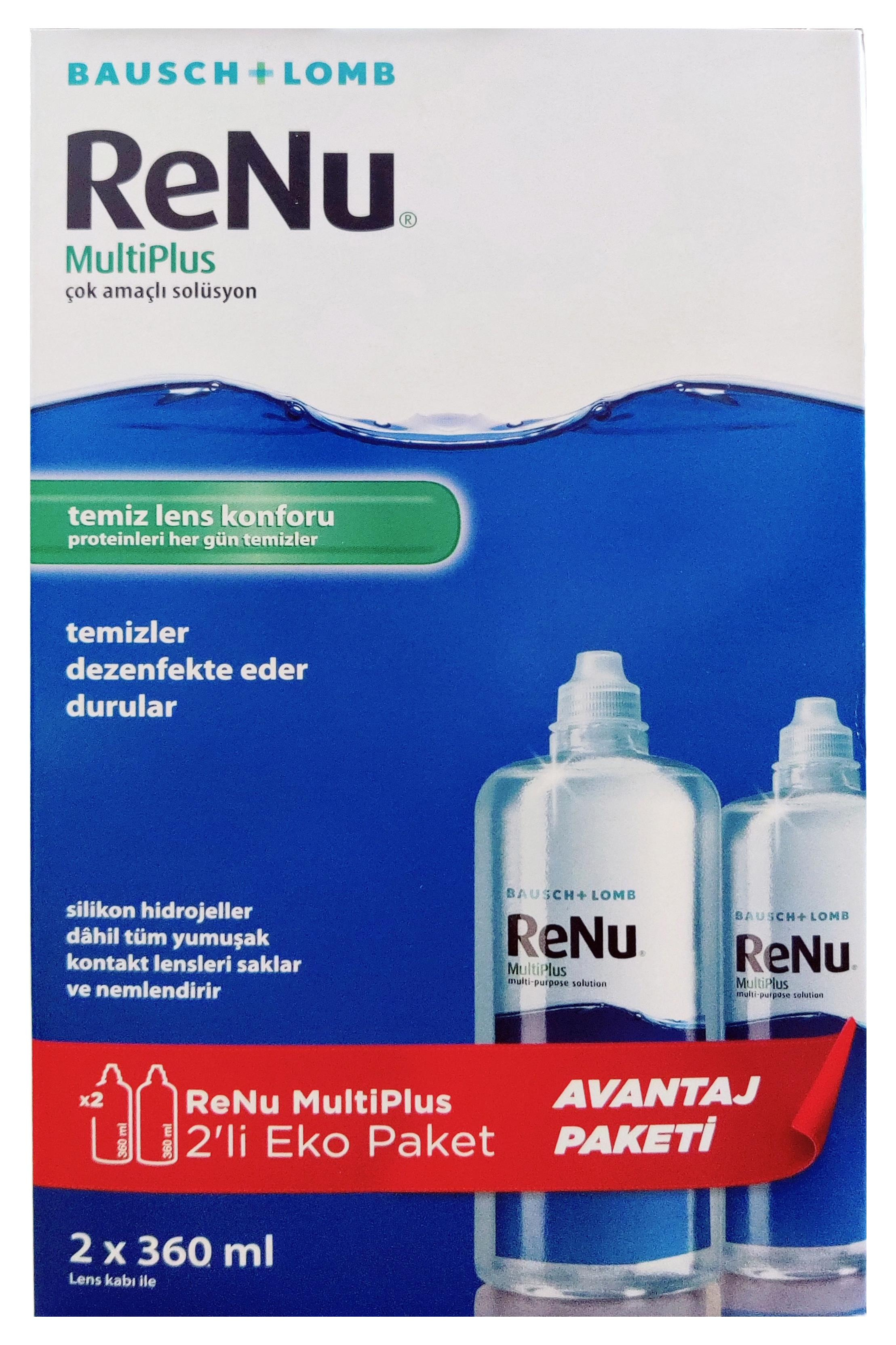RenuRenu Multiplus Lens Solüsyonu 2 x 360 ml Renu Multiplus Lens Solüsyonu 360 ml 2li Kofre Fiyatı ve Özellikleri | Mutlufiyatlar