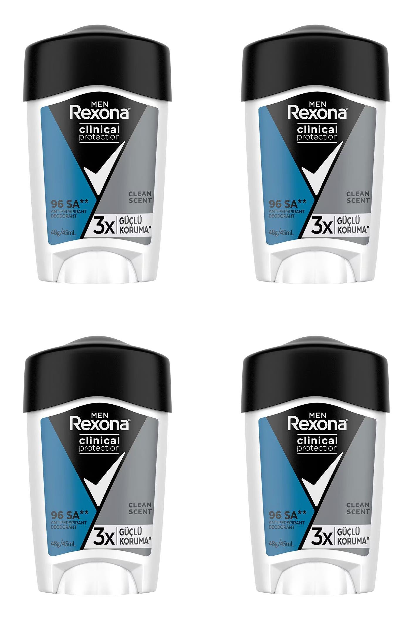 RexonaRexona Men Clinical Protection Clean Scent Deodorant 45 ml 4'lüRexona Clinical Protection Clean Scent Men 45 ml Fiyatı ve Özellikleri | Mutlufiyatlar
