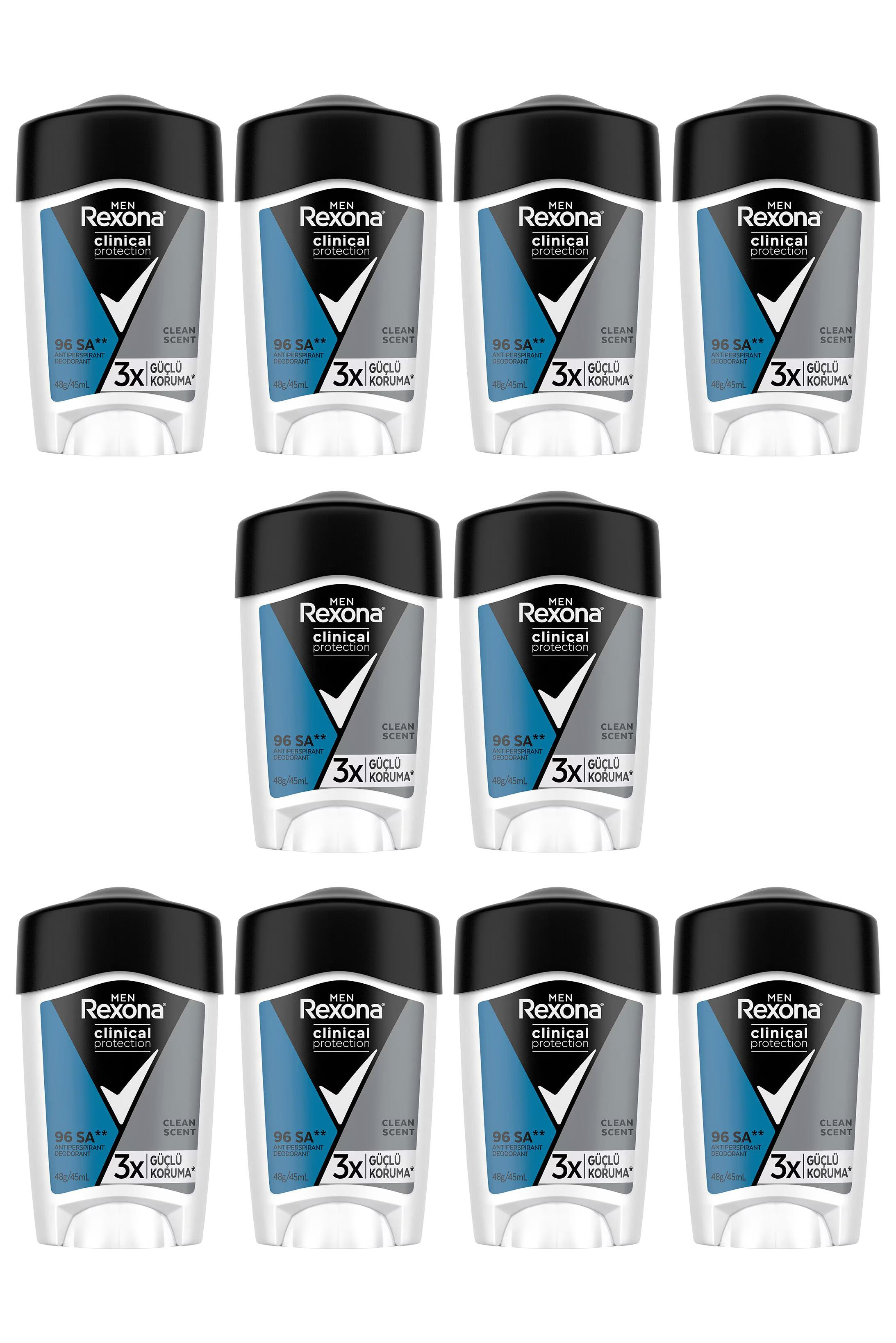 RexonaRexona Men Clinical Protection Clean Scent Deodorant 45 ml 10'luRexona Clinical Protection Clean Scent Men 45 ml Fiyatı ve Özellikleri | Mutlufiyatlar