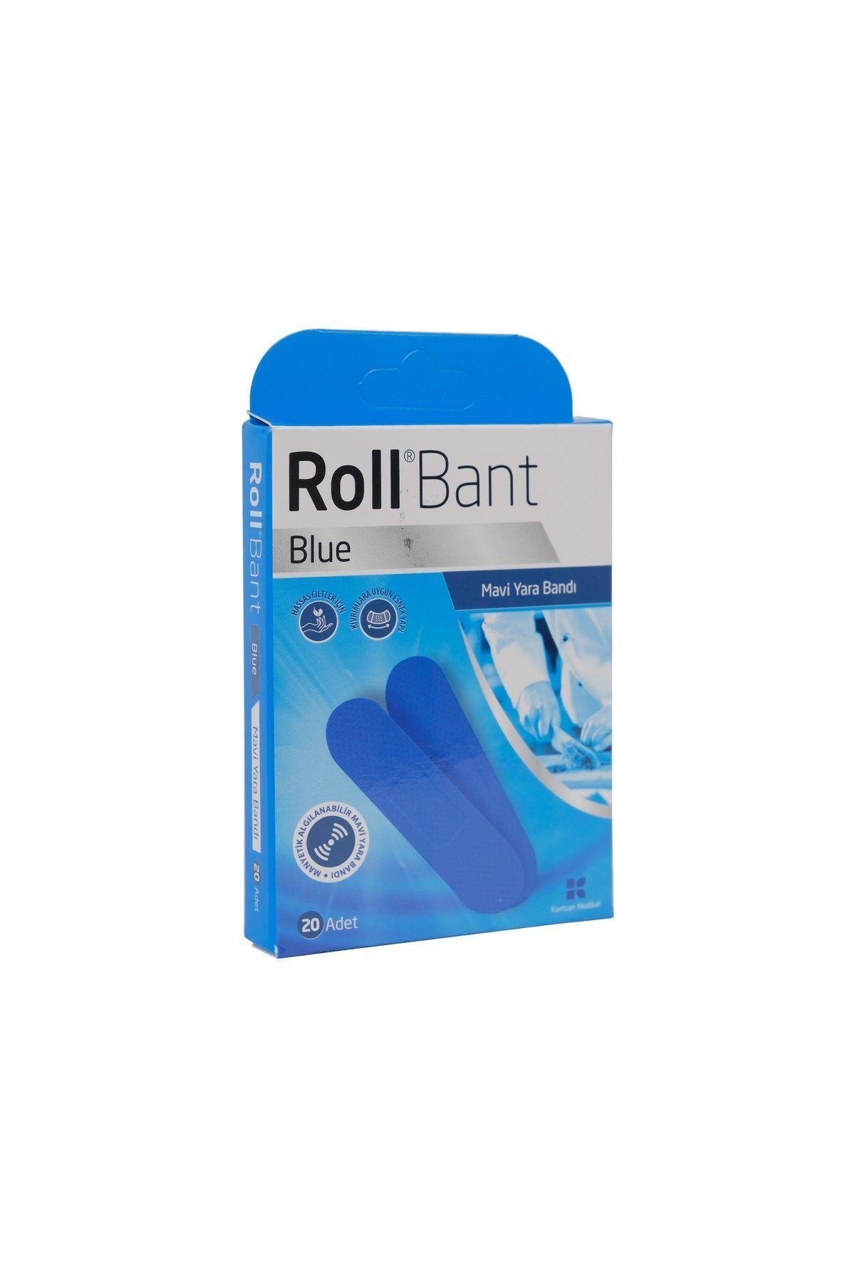 RollBant Blue Mavi Yara Bandı 20 Li