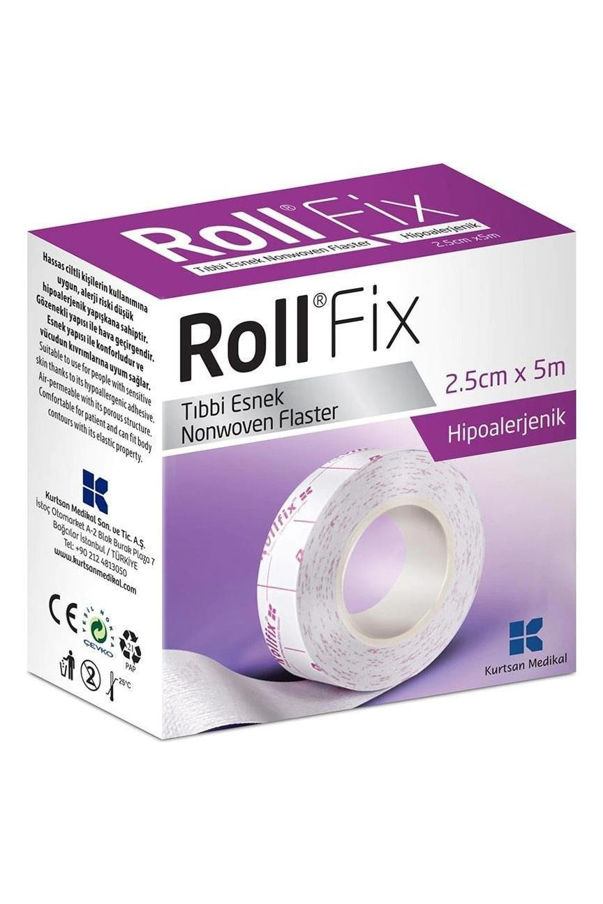 RollRoll Fix Tıbbi Esnek Nonwoven Hipoalerjenik Flaster 5cm x 5mtRoll Fix Flaster 5x5 cm | Sabitleyici Medikal Bant