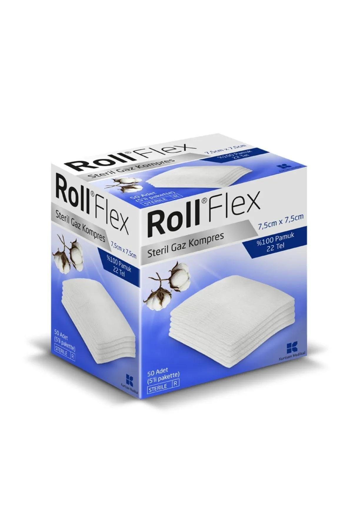 RollRoll Flex Gaz Kompres 7,5cm x 7,5cm 50liRoll Flex Gaz Kompres 7,5cm x 7,5cm 50li Fiyatı ve Özellikleri