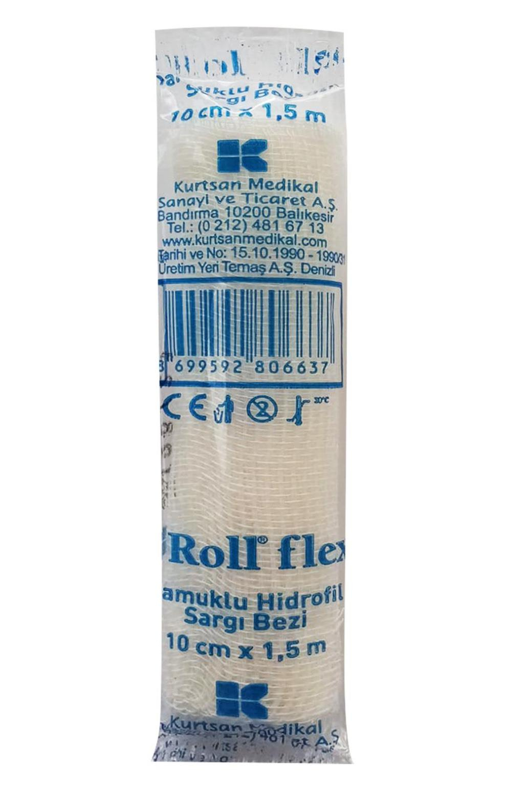 RollRoll Flex Pamuklu Sargı Bezi 10cm x 1.5mtRoll Flex Sargı Bezi 10 cm x 1,5 m Fiyatı ve Özellikleri | Mutlufiyatlar