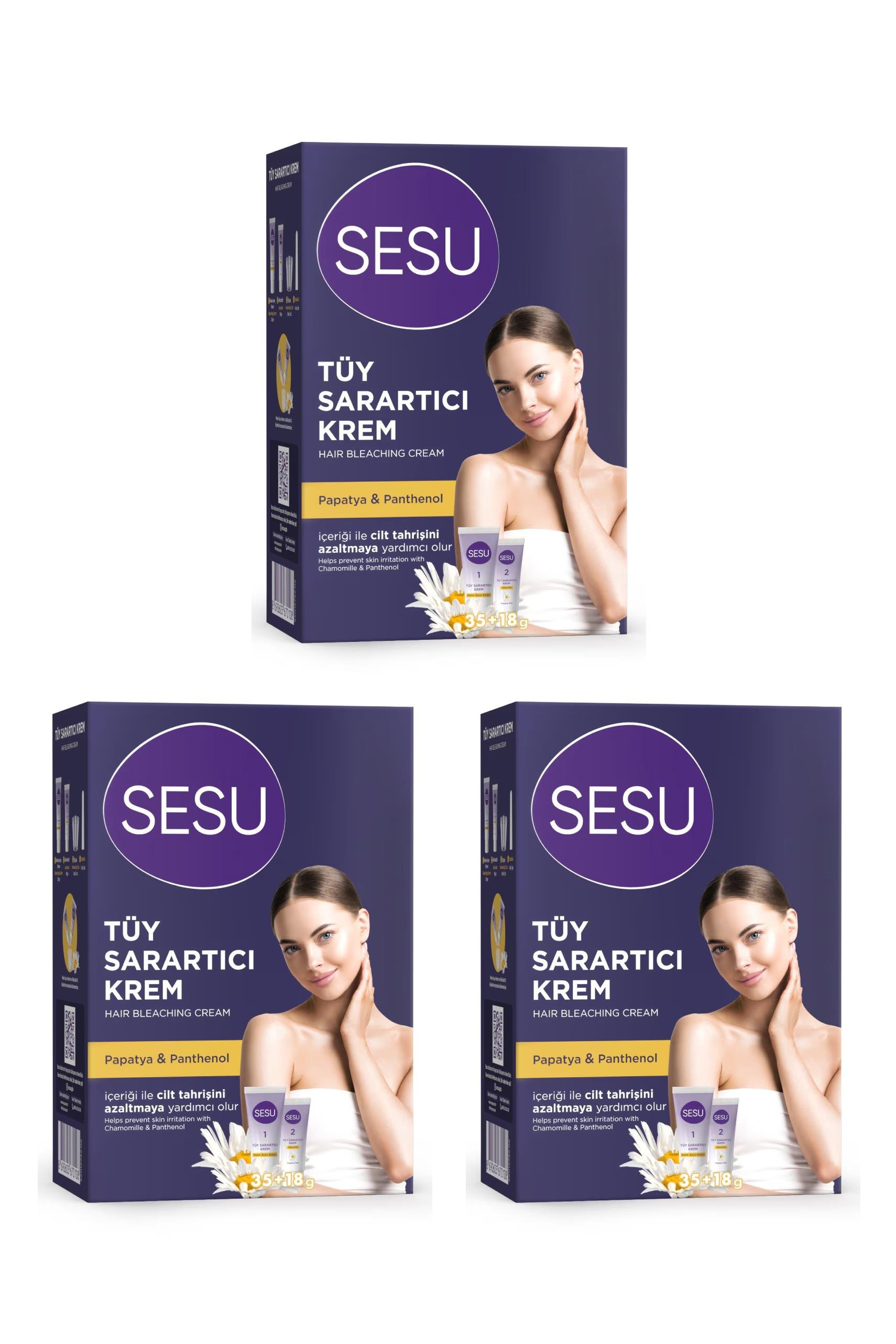SesuSesu Tüy Sarartıcı Krem 35 gr +18 gr 3'lüSesu Tüy Sarartıcı Krem 35 gr +18 gr Fiyatı ve Özellikleri | Mutlufiyatlar