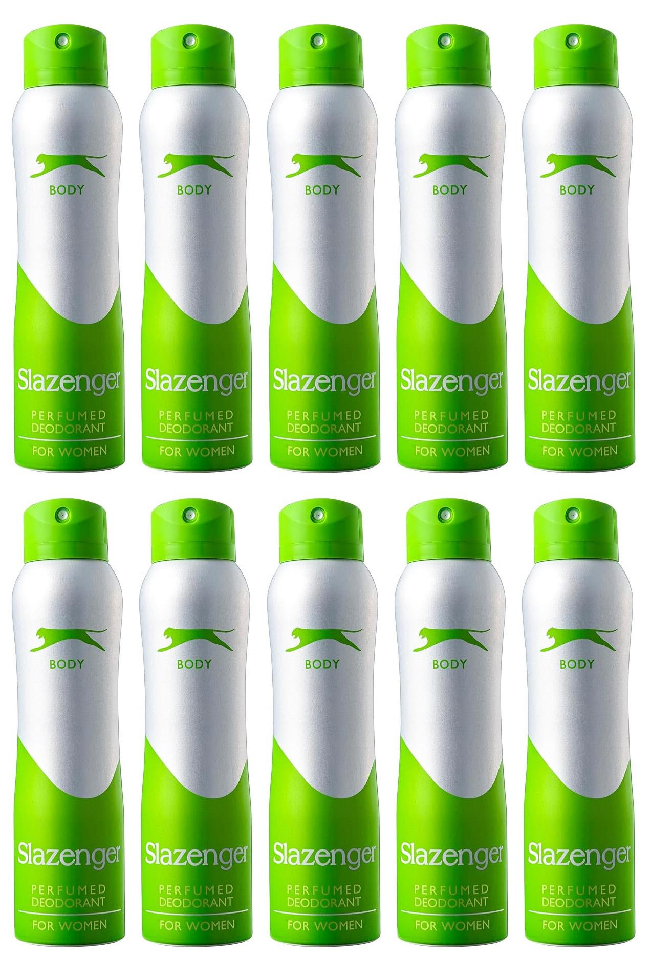 SlazengerSlazenger Kadın Deodorant Yeşil 150 ml 10'luSlazenger Women Deodorant Yeşil 150 ml Fiyatı ve Özellikleri | Mutlufiyatlar