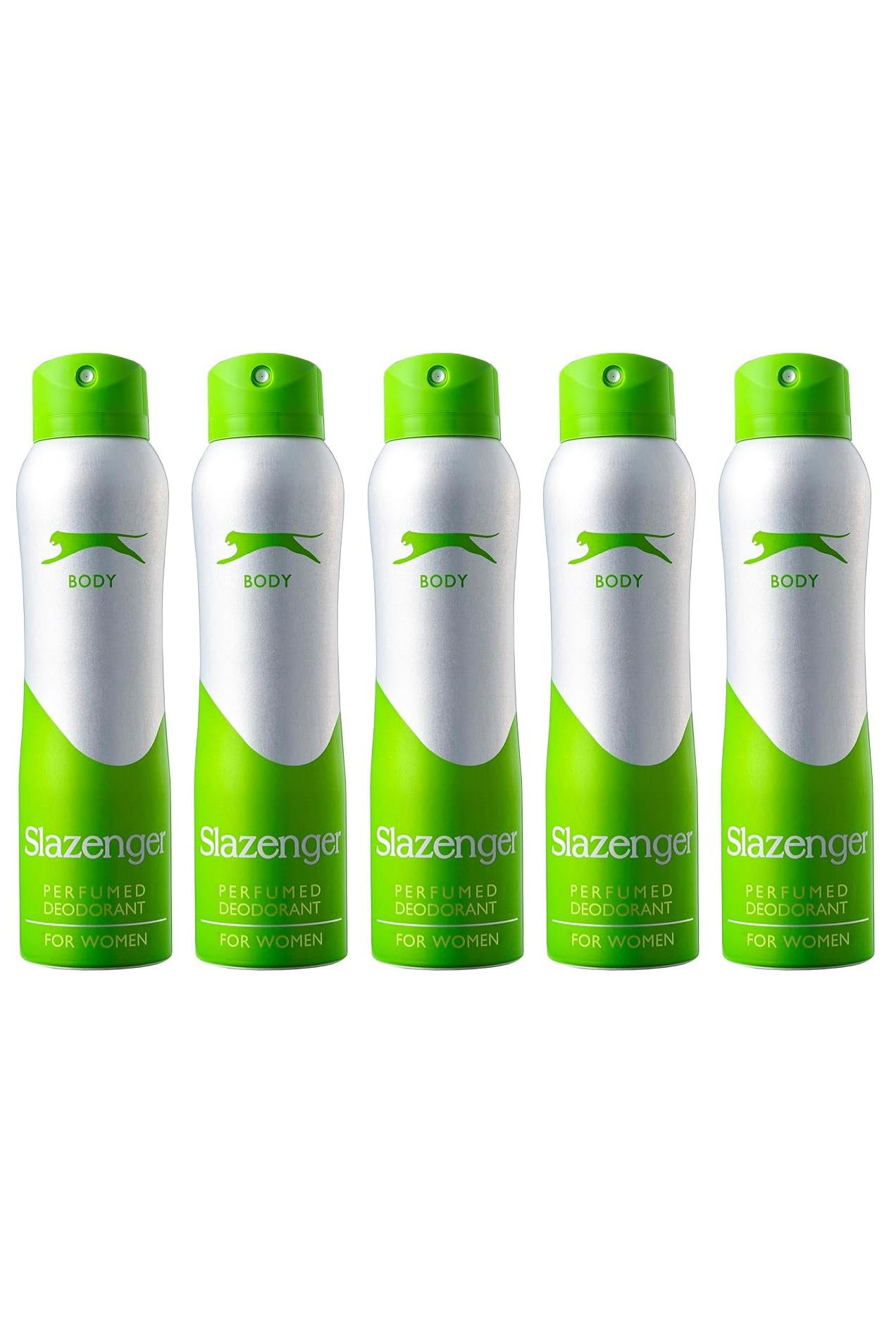 SlazengerSlazenger Kadın Deodorant Yeşil 150 ml 5'liSlazenger Women Deodorant Yeşil 150 ml Fiyatı ve Özellikleri | Mutlufiyatlar