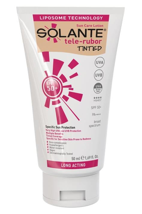 SolanteSolante Tele-Rubor Tinted Güneş Losyonu SPF 50+ 50 mlSolante Telerubor SPF50+ | Kızarıklık Karşıtı Renkli Güneş Koruyucu