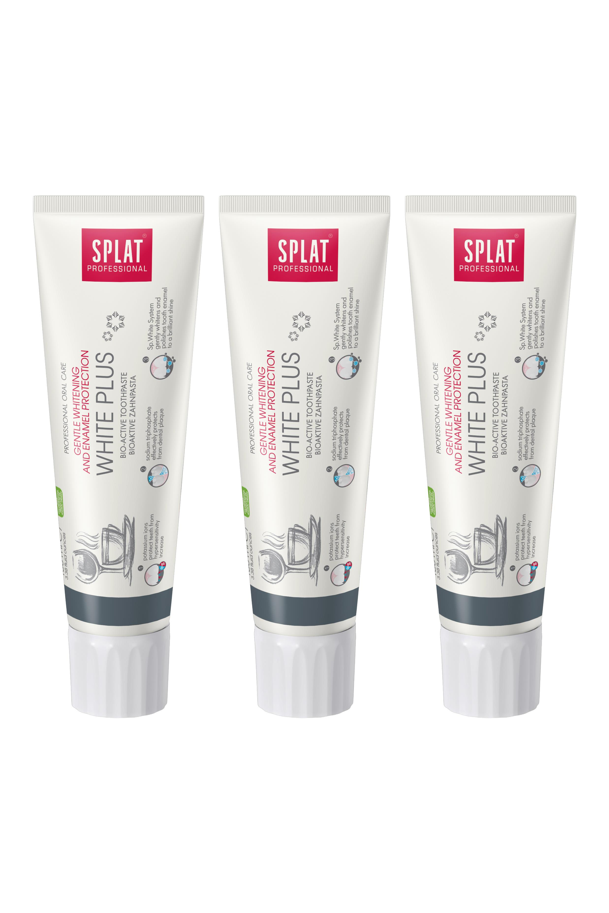 SplatSplat Professional White Plus Beyaz Diş Macunu 100 ml 3'lüSplat White Plus Beyaz Diş Macunu 100 ml Fiyatı ve Özellikleri | Mutlufiyatlar