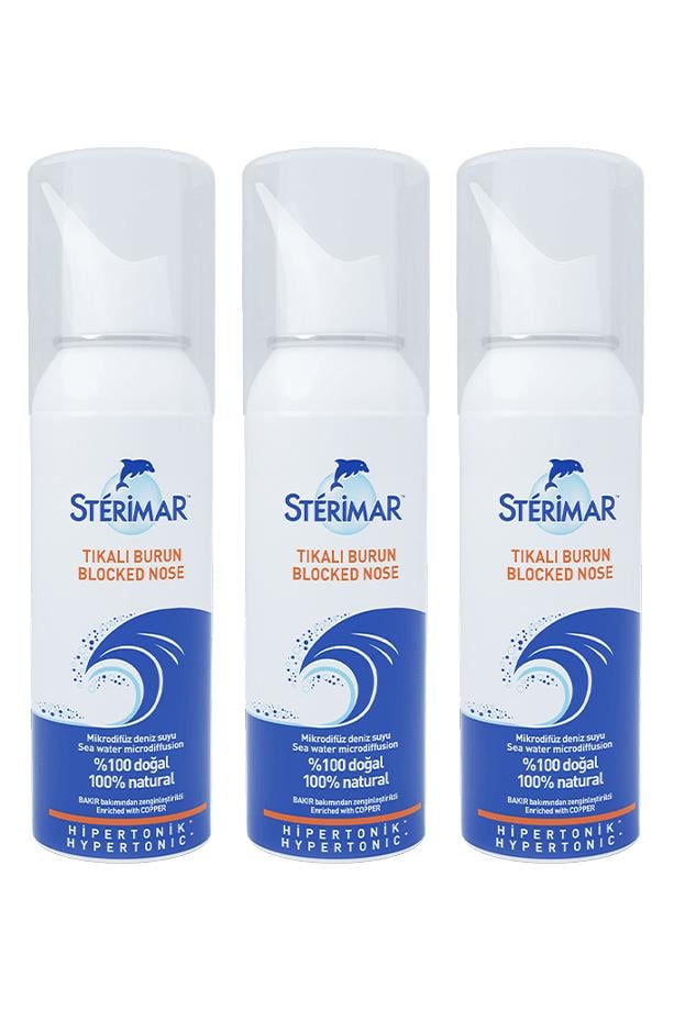 SterimarSterimar Blocked Nose Tıkalı Burun Spreyi 100 ml 3'lüSterimar Blocked Nose Hipertonik 100 ml Fiyatı ve Özellikleri | Mutlufiyatlar