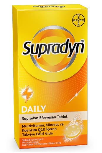 SupradynSupradyn Koenzim Q10 30 Efervesan TabletSupradyn Koenzim Q10 30 Efervesan Tablet Fiyatı ve Özellikleri | Mutlufiyatlar