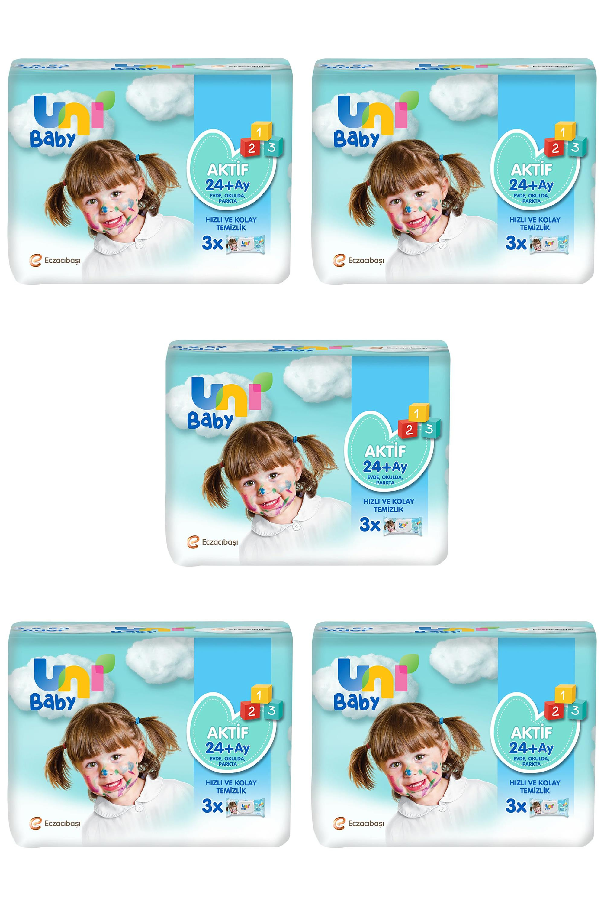Uni BabyUni Baby Aktif Islak Mendil 24+ Ay 3x52 Adet 5'liUni Baby Aktif Islak Mendil Aktif Simple 52 Yaprak - 3 Adet Fiyatı ve Özellikleri | Mutlufiyatlar