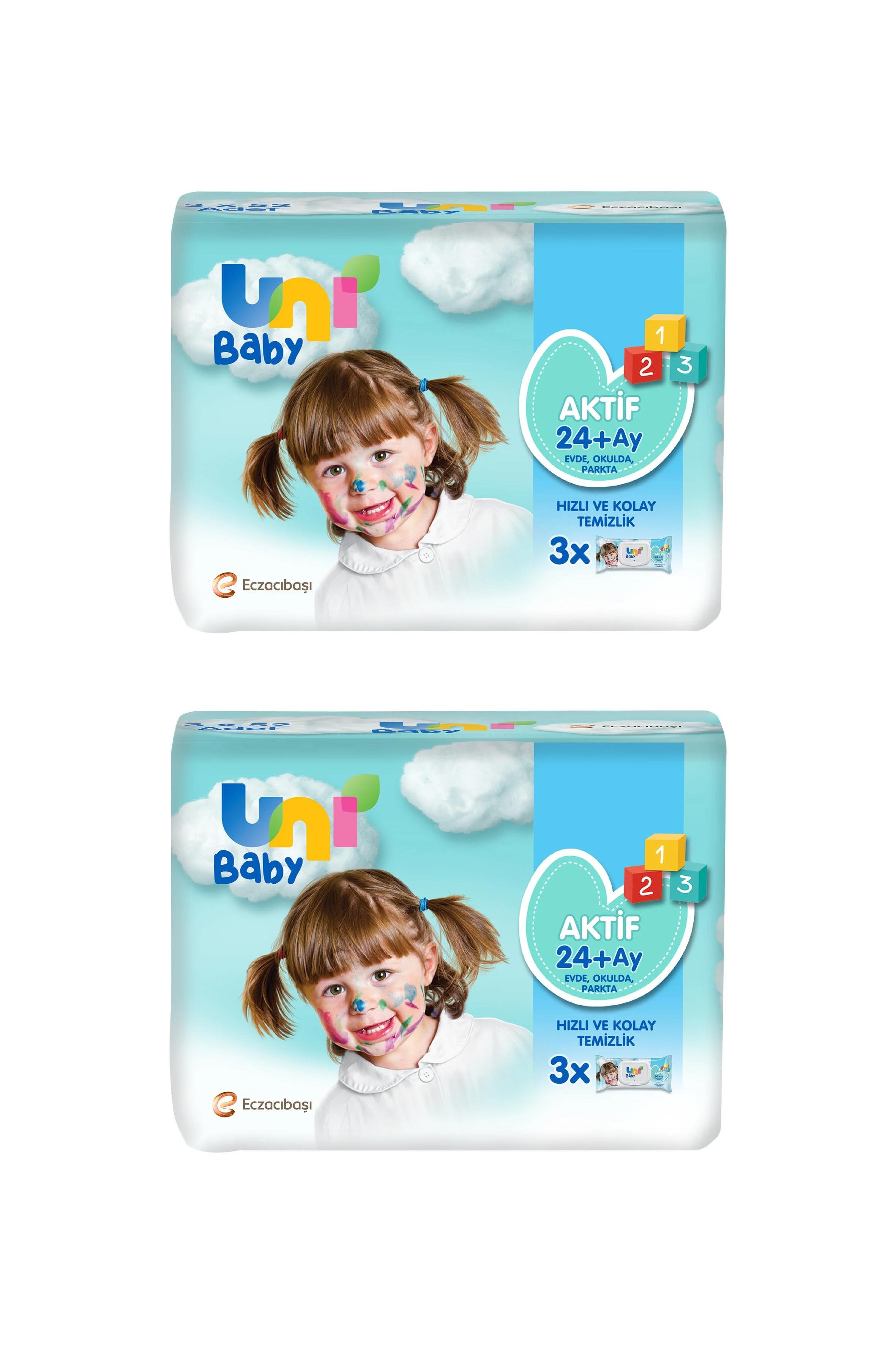 Uni BabyUni Baby Aktif Islak Mendil 24+ Ay 3x52 Adet 2'liUni Baby Aktif Islak Mendil Aktif Simple 52 Yaprak - 3 Adet Fiyatı ve Özellikleri | Mutlufiyatlar