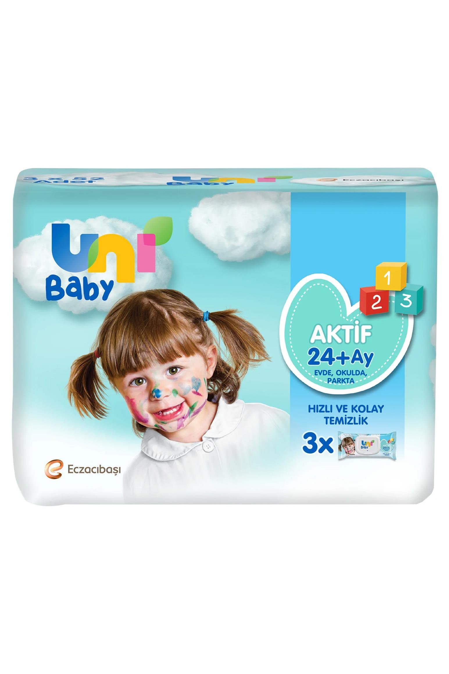 Uni BabyUni Baby Aktif Islak Mendil 24+ Ay 3x52 AdetUni Baby Aktif Islak Mendil Aktif Simple 52 Yaprak - 3 Adet Fiyatı ve Özellikleri | Mutlufiyatlar