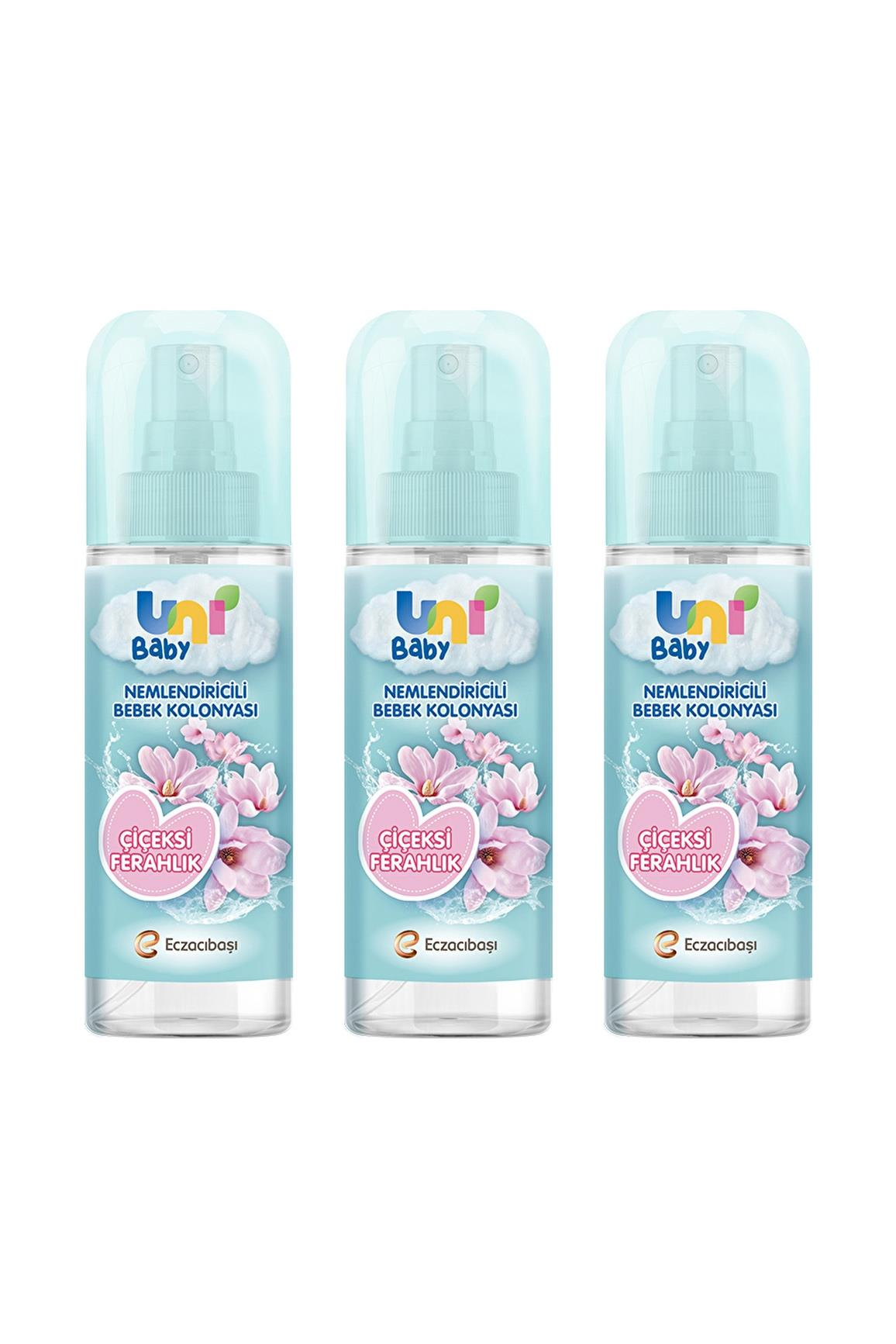 Uni BabyUni Baby Bebek Kolonyası Çiçeksi Ferahlık 150 ml 3'lüUni Baby Kolonya Çiçeksi Kokular 150 ml Fiyatı ve Özellikleri | Mutlufiyatlar