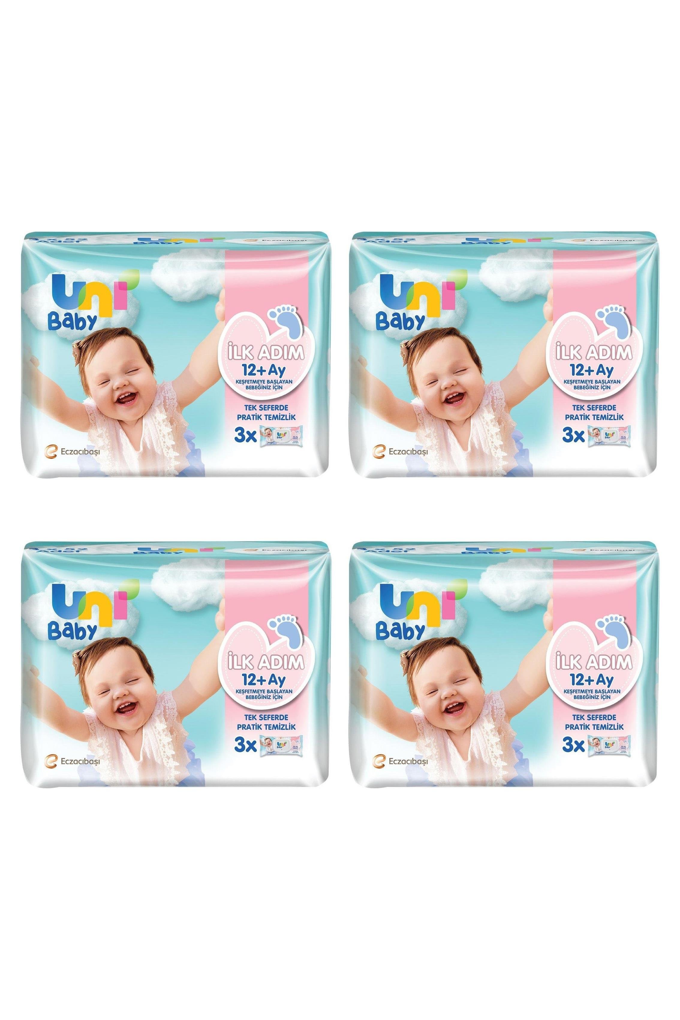Uni BabyUni Baby İlk Adım Islak Mendil 12+ Ay  3x52 Adet 4'lüUni Baby Ilk Adım 12 Ay+ Islak Mendil 52 Yaprak - 3 Adet Fiyatı ve Özellikleri | Mutlufiyatlar
