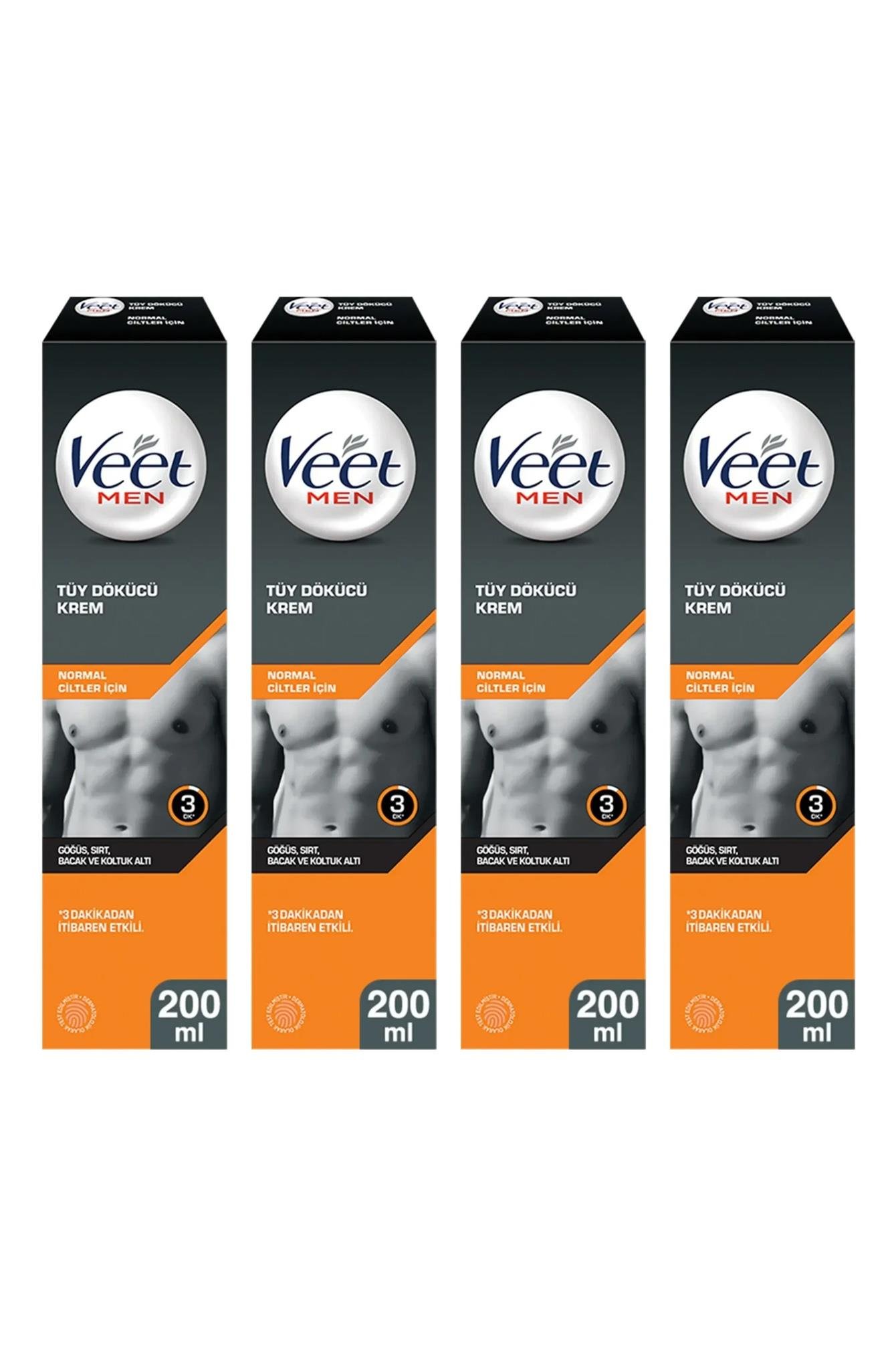 VeetVeet Erkeklere Özel Tüy Dökücü Krem 200 ml 4'lüVeet Erkek Tüy Dökücü Krem 200 ml | Güçlü Formül