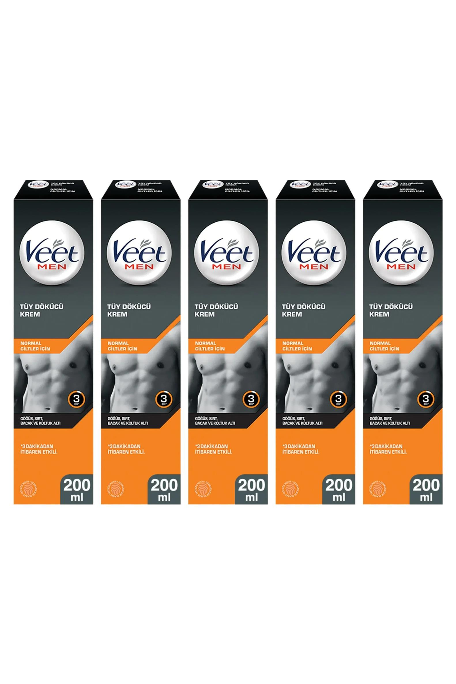 VeetVeet Erkeklere Özel Tüy Dökücü Krem 200 ml 5'liVeet Erkek Tüy Dökücü Krem 200 ml | Güçlü Formül