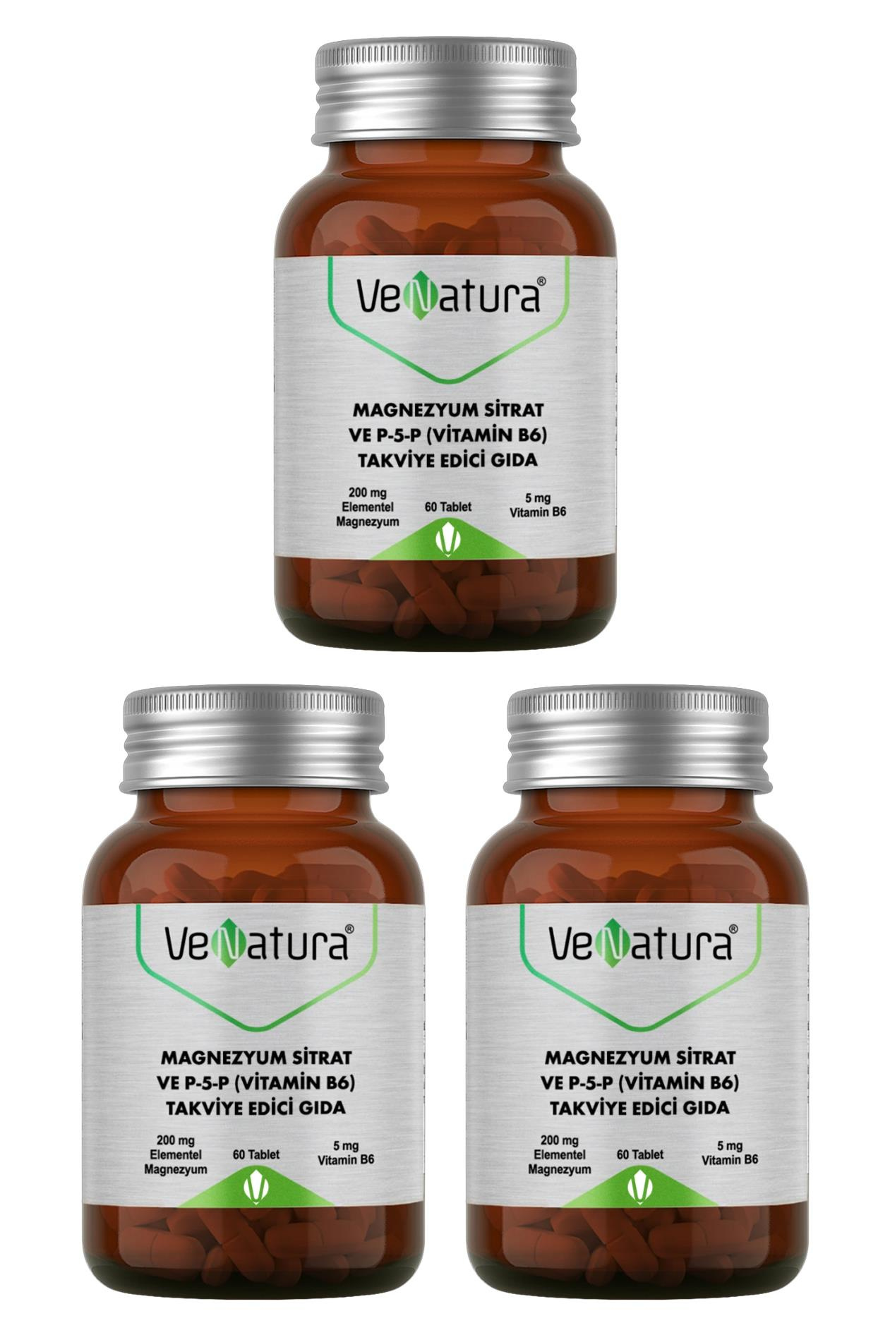 VenaturaVenatura Magnezyum Sitrat ve P-5-P (Vitamin B6) Takviye Edici Gıda 60 Tablet 3'lüVenatura Magnezyum Sitrat ve P-5-P (Vitamin B6) 60 Tablet Fiyatı ve Özellikleri | Mutlufiyatlar