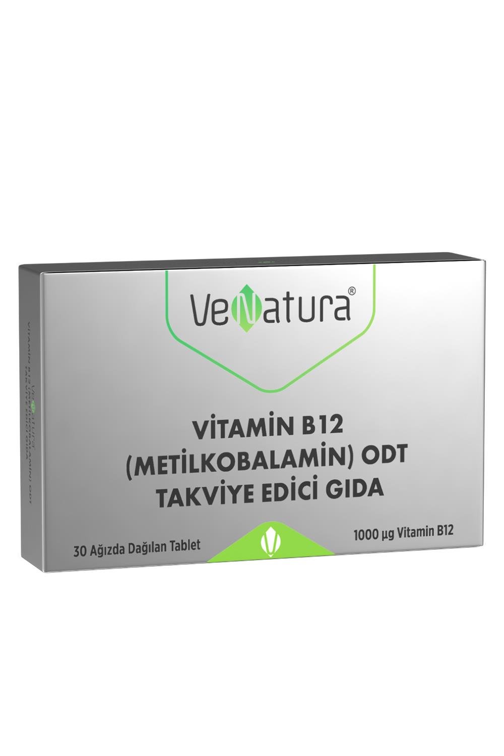 VenaturaVeNatura Vitamin B12 (Metilkobalamin) ODT Ağızda Dağılan 30 TabletVeNatura B12 ODT 30 Tablet | Hızlı Emilim, Güçlü B12 Desteği