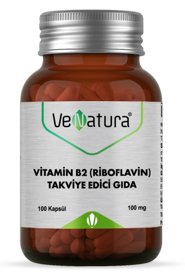 VenaturaVeNatura Vitamin B2 Riboflavin 100 Mg 100 KapsülVeNatura B2 Riboflavin 100 mg | Cilt ve Enerji Desteği