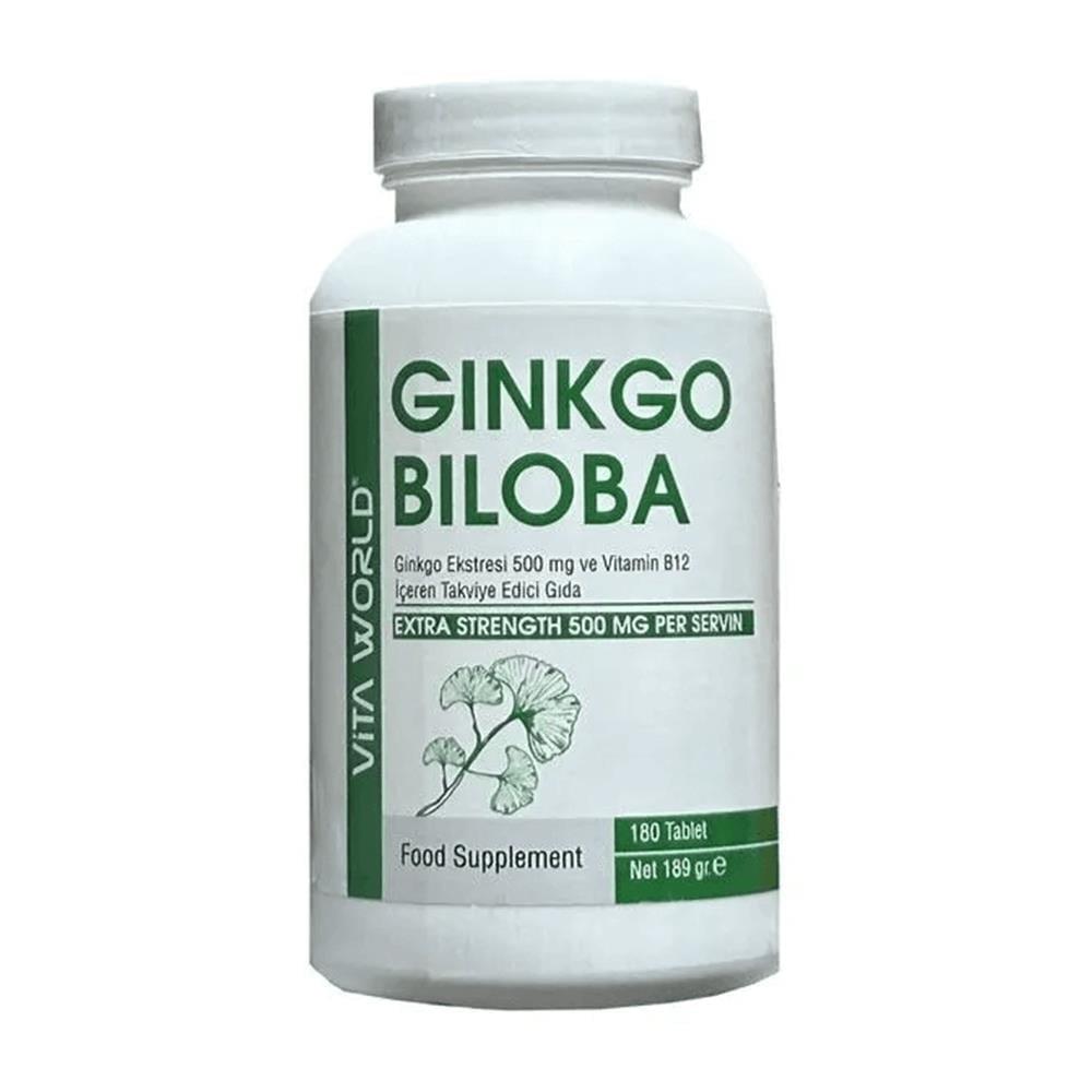Vita WorldVita World Ginkgo Biloba 500 mg B12 180 TabletVita World Ginkgo Biloba 500 mg B12 180 Tablet Fiyatı ve Özellikleri
