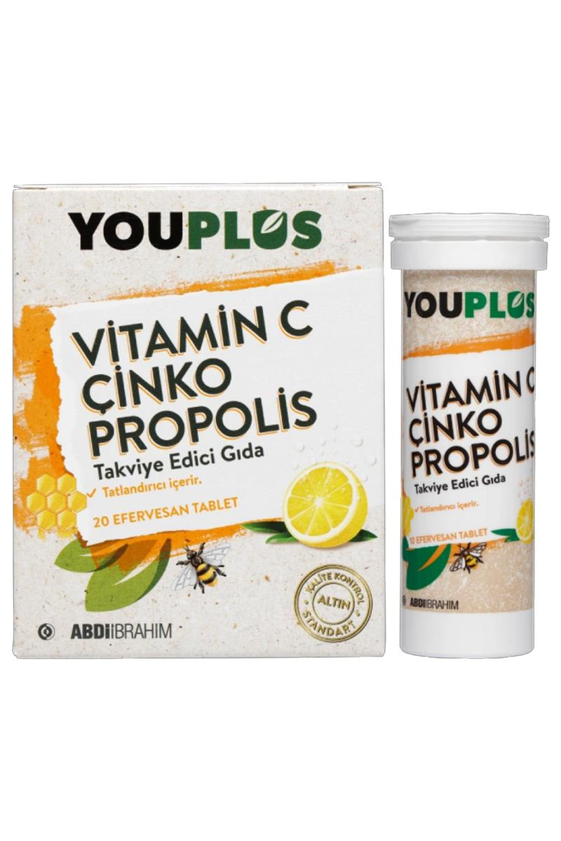 YouplusYouplus Vitamin C Çinko Propolis 20 Efervesan TabletYouplus Vitamin C Çinko Propolis 20 Efervesan Tablet Fiyatı ve Özellikleri | Mutlufiyatlar