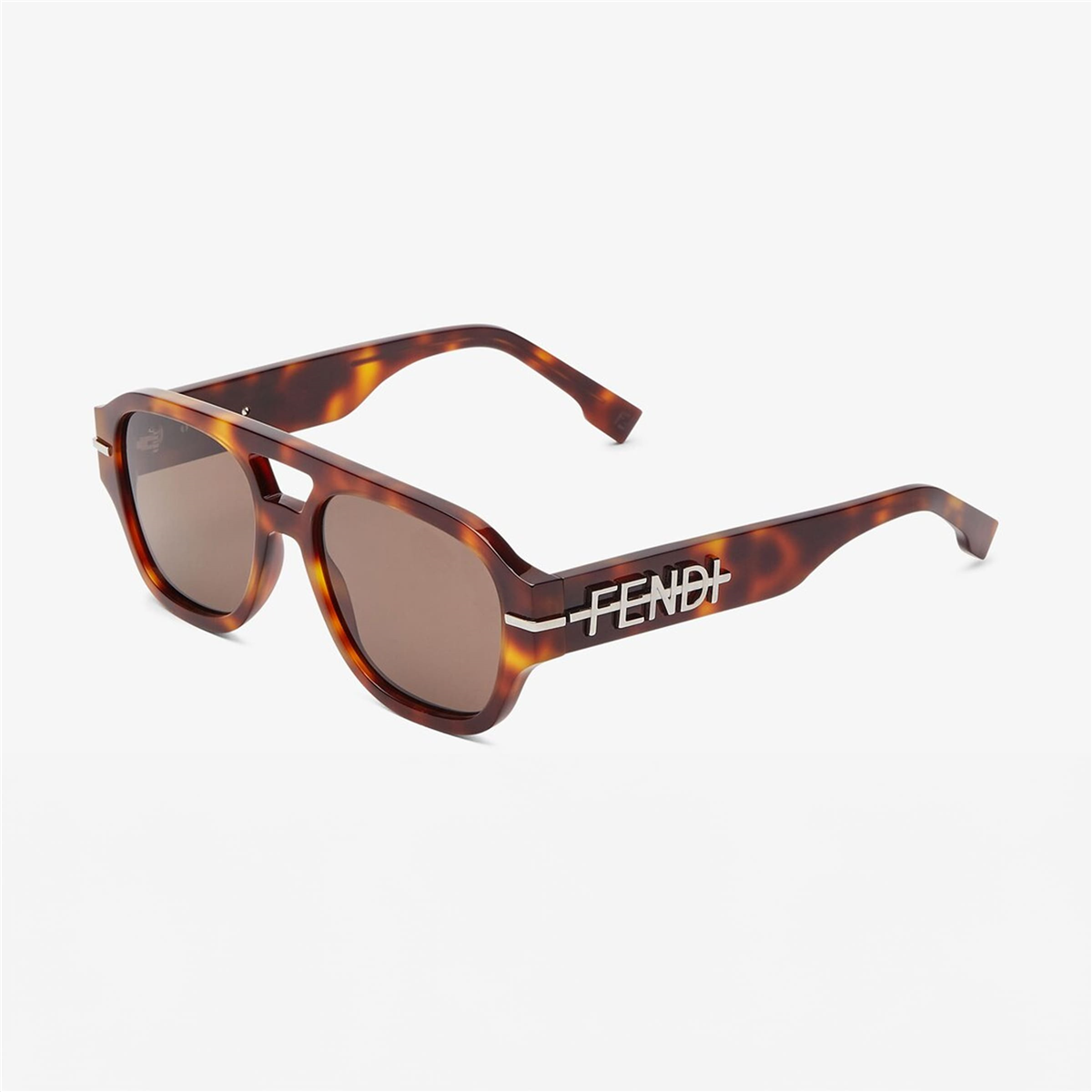 FENDI FENDIgraphy Kare Havana Erkek Güneş Gözlüğü