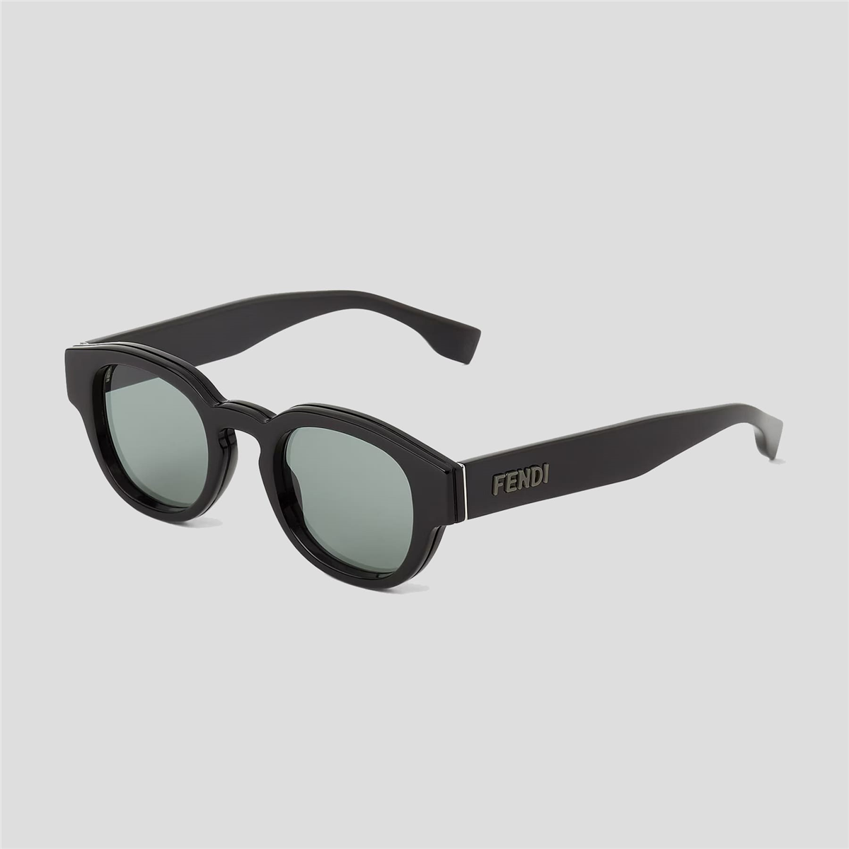 FENDI Signature Oval Siyah Erkek Güneş Gözlüğü