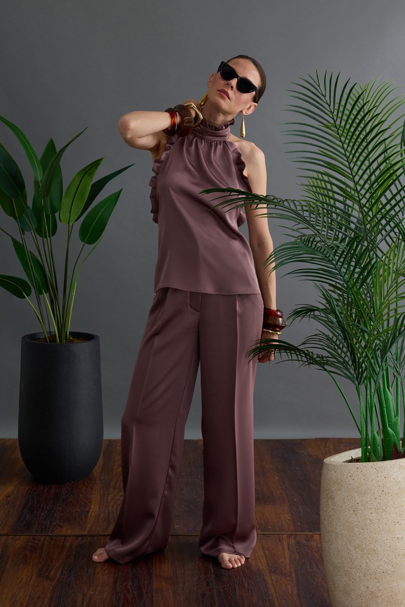Blade Rose Satin Blouse