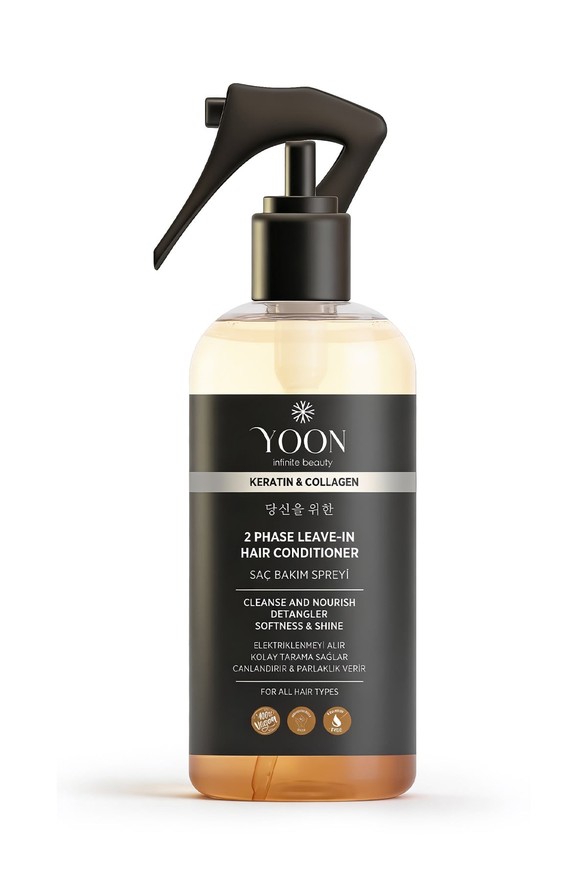 Kolay Tarama & Elektriklenme Karşıtı Saç Bakım Spreyi, Isı Koruyucu Uniseks Vegan Saç Spreyi 250ml