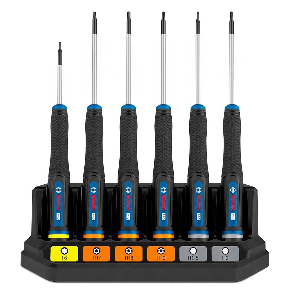 BOSCH Torx Uçlu Klemens Tornavida Takımı Hassas Pro TX/TH/H 6 Parça