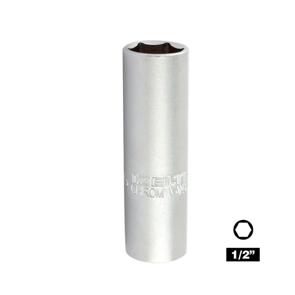 IZELTAS 1/2 Altı Köşe Buji Lokması Lastikli 21 mm