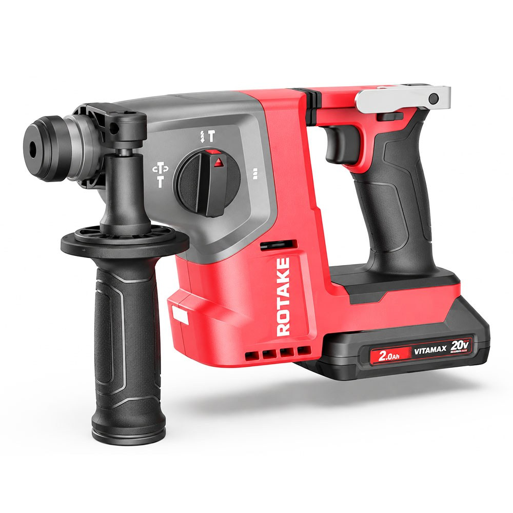 ROTAKE H1 Akülü Kırıcı Delici Matkap Kömürsüz SDS Plus 20V 2.0Ah