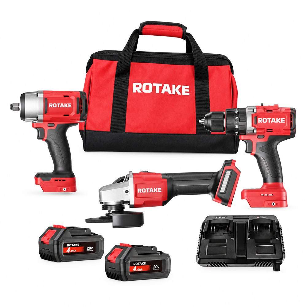 ROTAKE K306 Akülü Darbeli Matkap ve Darbeli Vidalama 2'Li Set 20V 2.0Ah