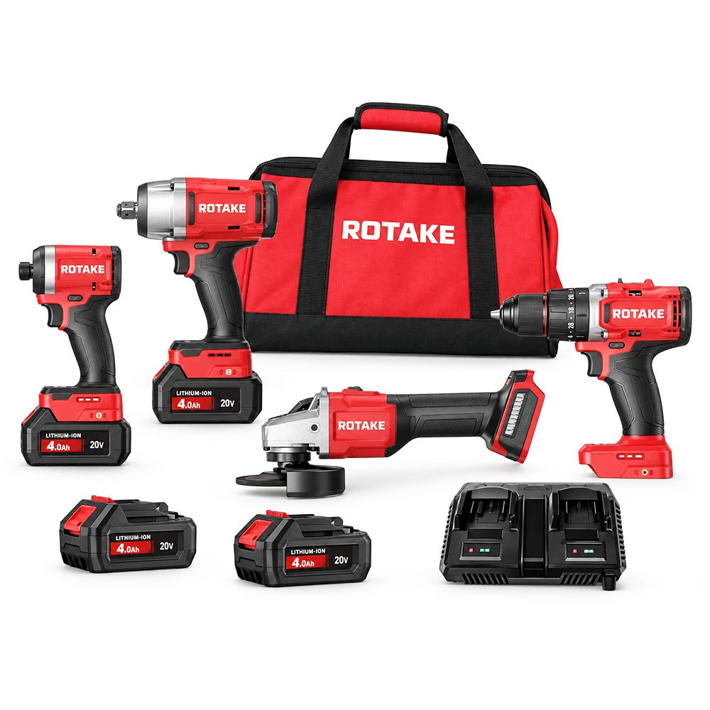 ROTAKE K403 Akülü Kombo 4'Lü Set 20V 4 Ah