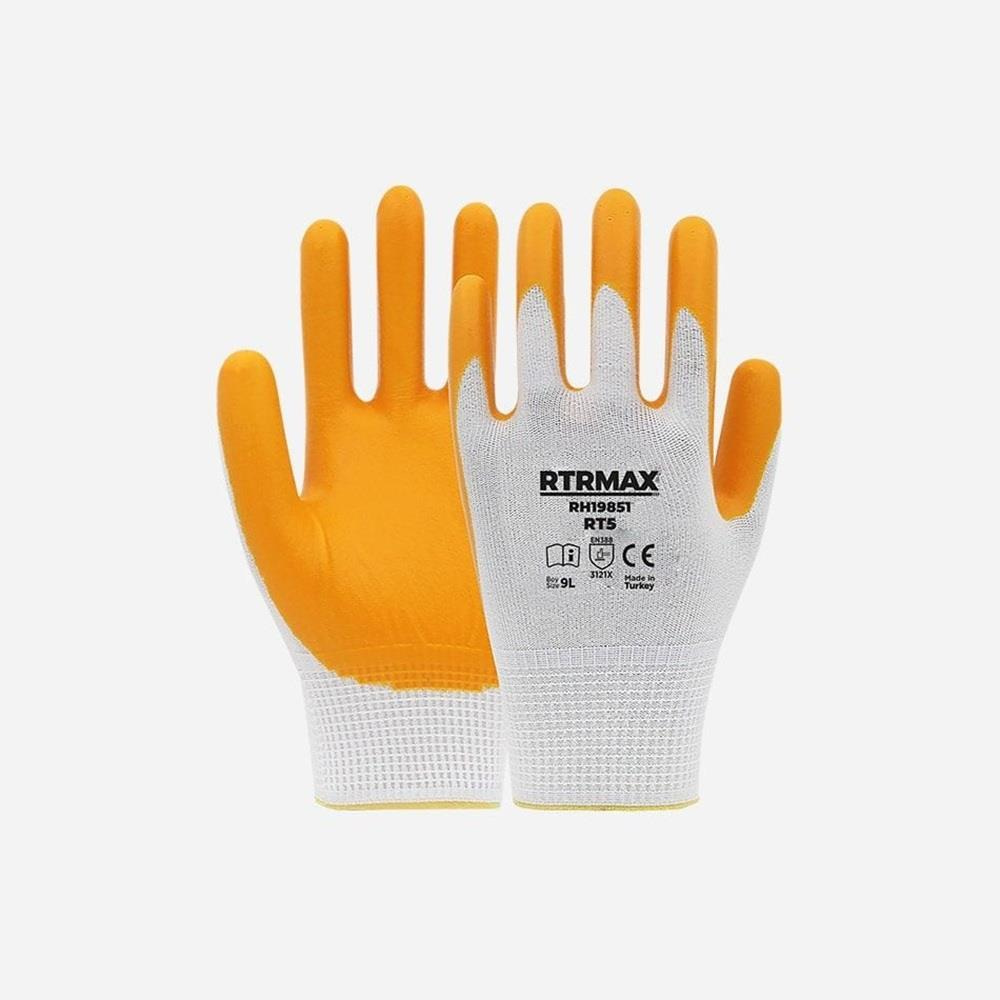 RTRMAX Nitril Kaplı Polyester Eldiven